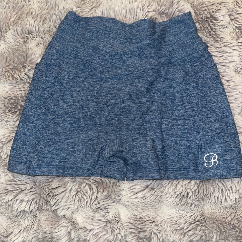 Bombshell Sportswear Heathered Blue Bike Shorts